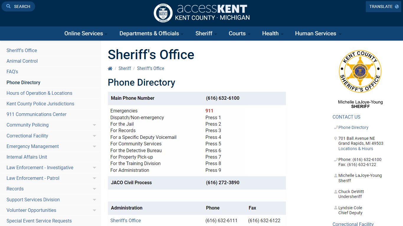 Sheriff's Office - Kent County, Michigan